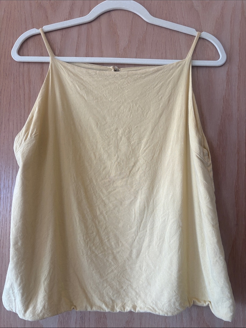 Raised by Water Light Lemon Spaghetti-Strap Squared neck Women's Tank Top